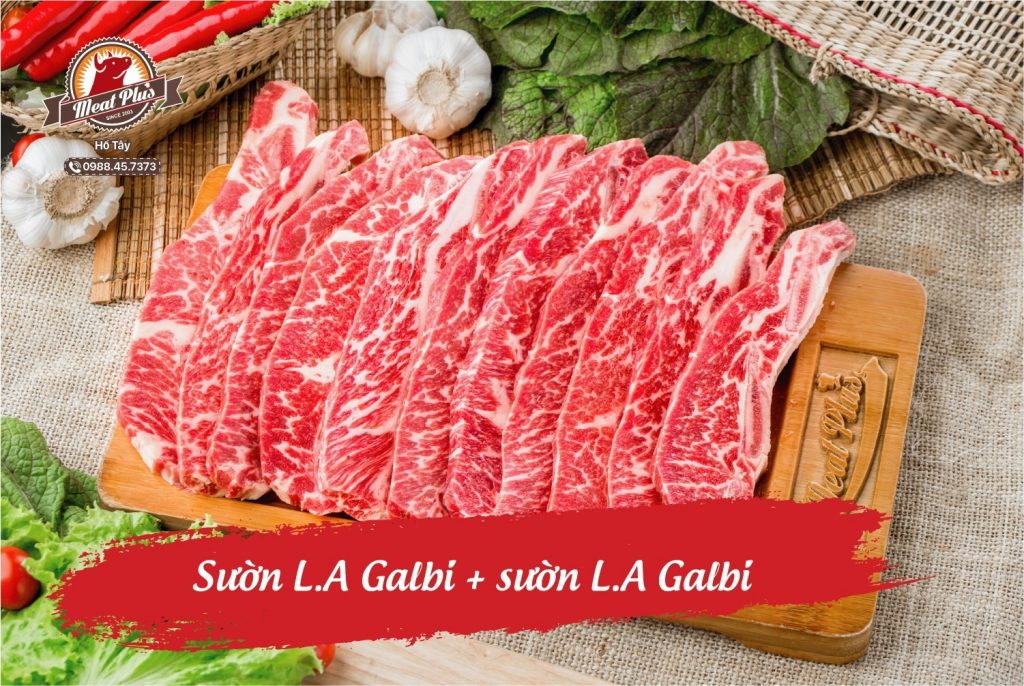 Set thịt sườn L.A Galbi trong menu Meat Plus