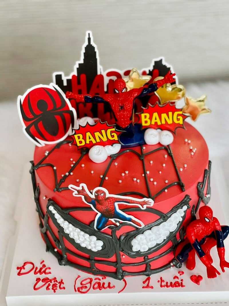 Cách làm bánh kem người nhện - how make Spiderman cake - YouTube