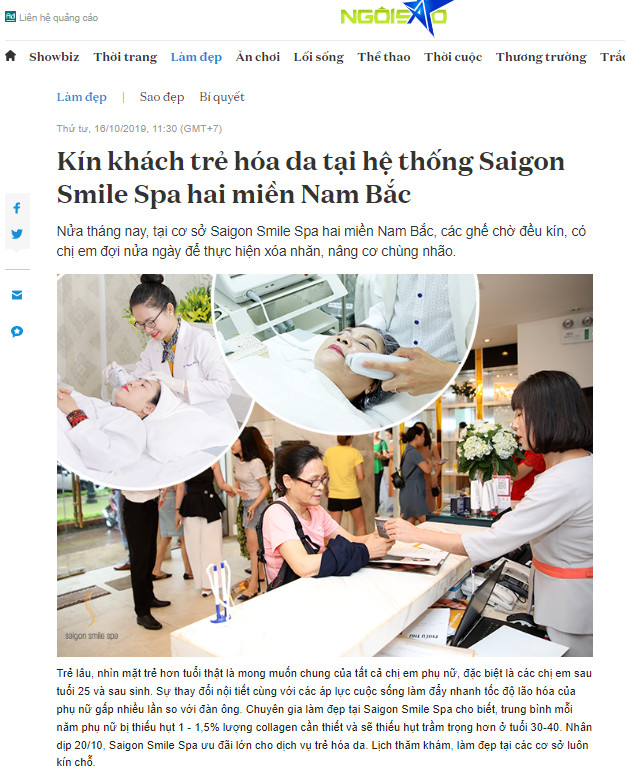 Báo chí nói gì về Saigon Smile Spa trước thông tin lừa đảo