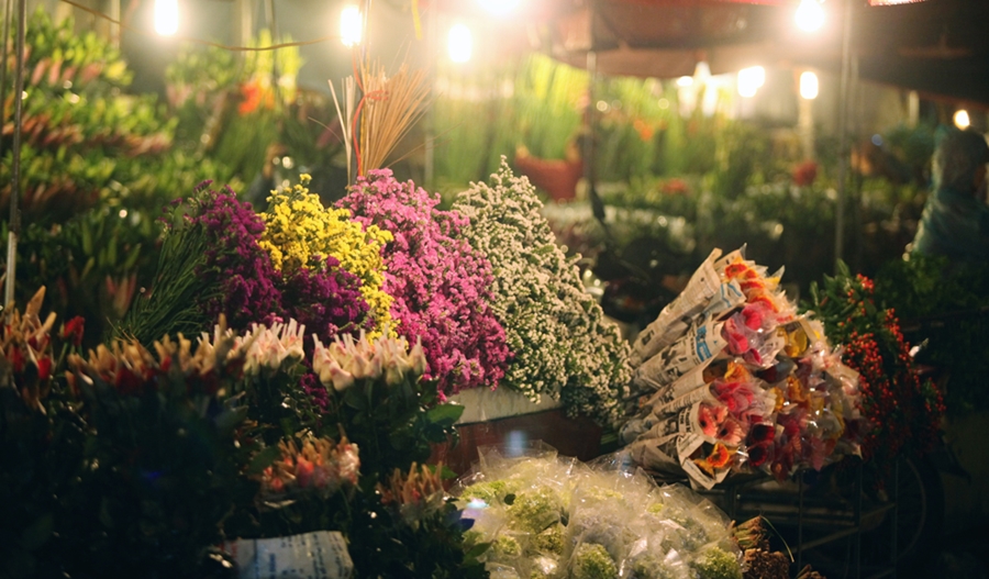 Chợ hoa Tứ Liên Tây Hồ